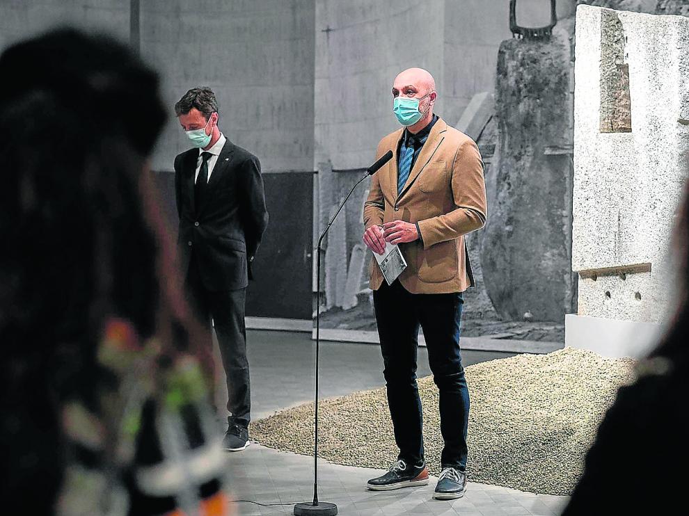 El director general de Cultura Víctor Lucea, ayer en el museo Pablo Serrano.