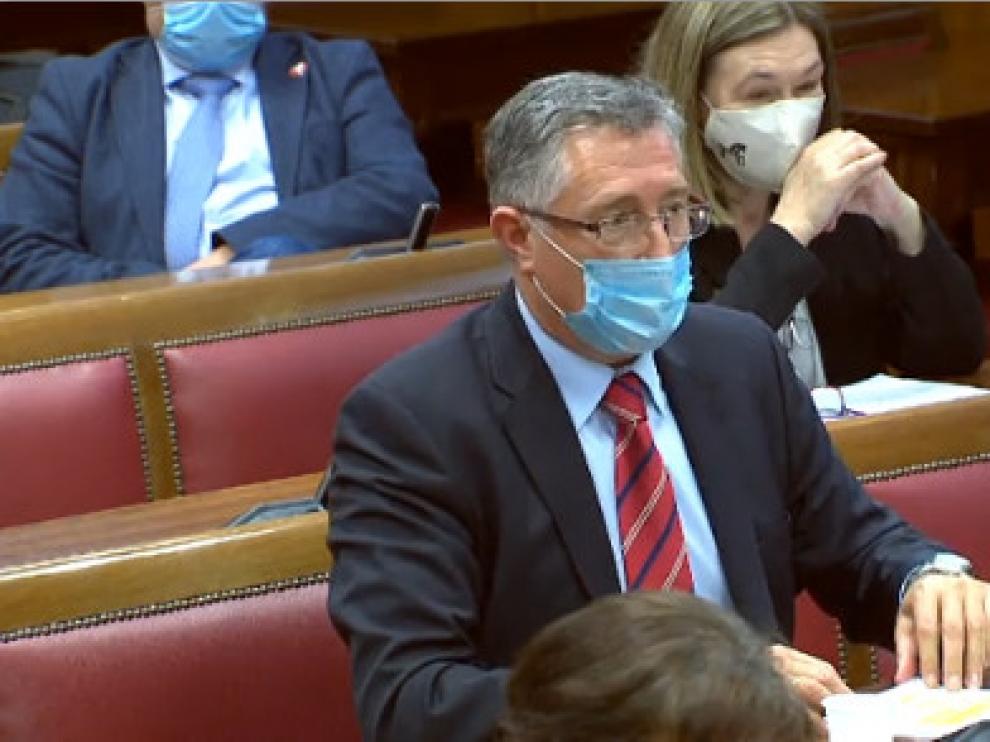 El senador Manuel Blasco, durante su intervención en el Senado.