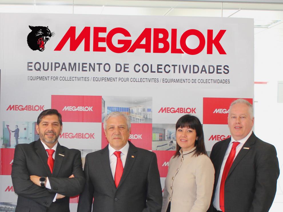 El equipo directivo de Megablok: de izquierda a derecha, Enrique Villaverde, José Antonio Villaverde, Sonia Villaverde y Juan Valle.