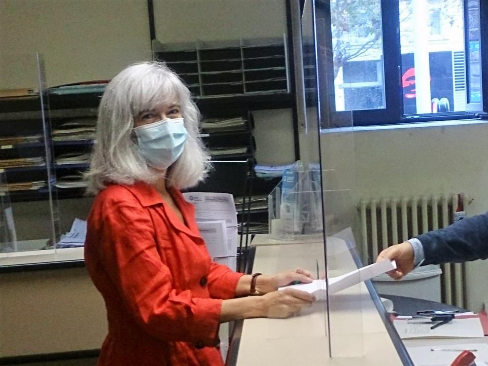 Carmen Marcuello presenta su candidatura al rectorado de la Universidad de Zaragoza.