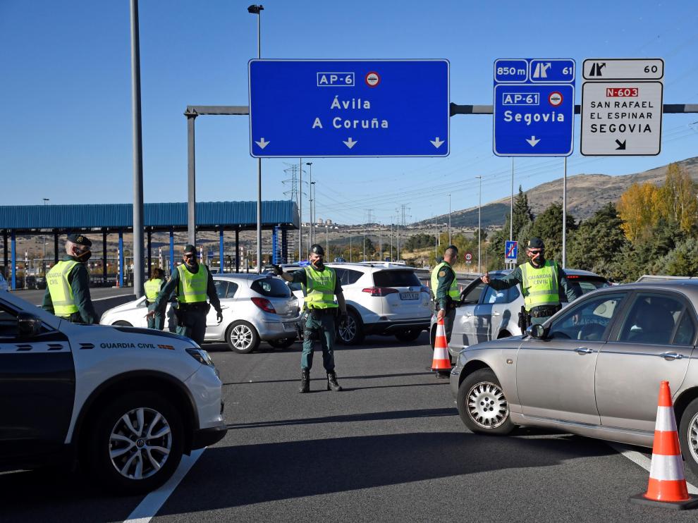 Control de la Guardia Civil en Segovia