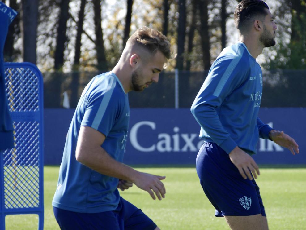 Ontiveros y Rafa Mir, durante la sesión de trabajo de este lunes.