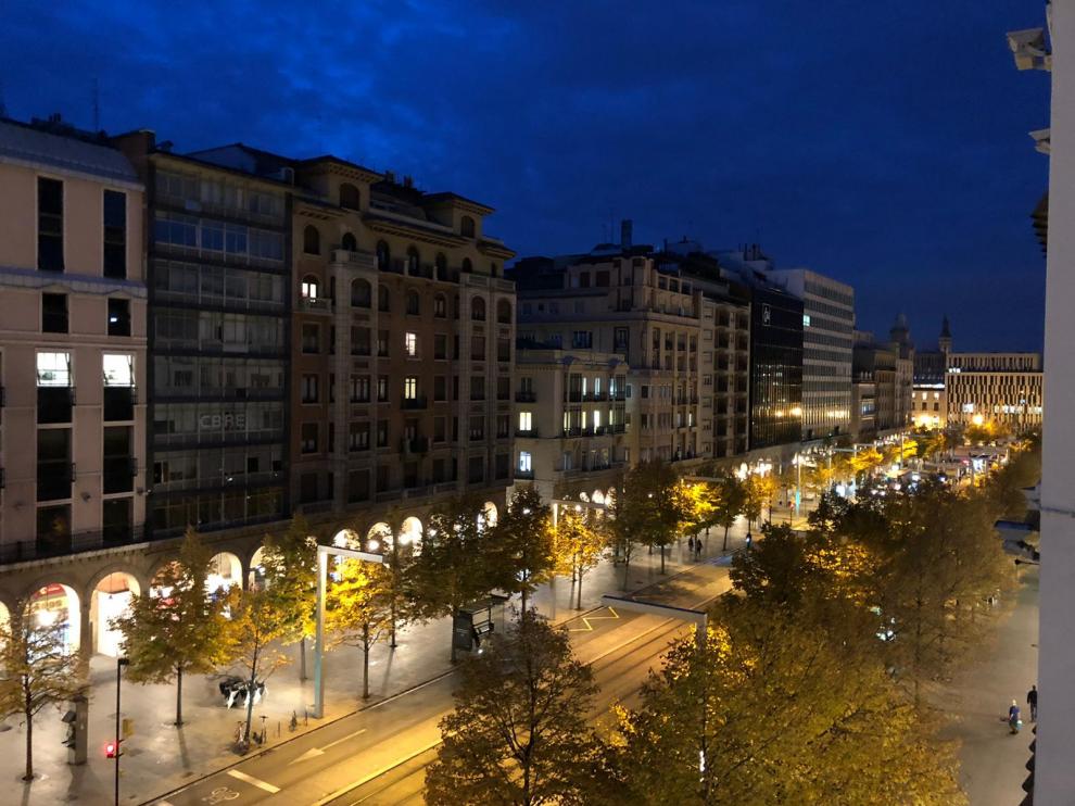 Una imagen del paseo de la Independencia de Zaragoza, este otoño.