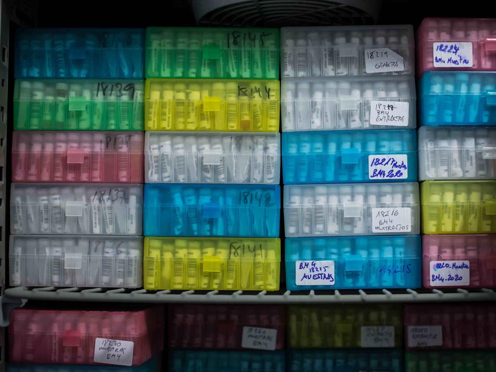 Pruebas PCR en el servicio de Microbiología del Hospital Miguel Servet de Zaragoza.