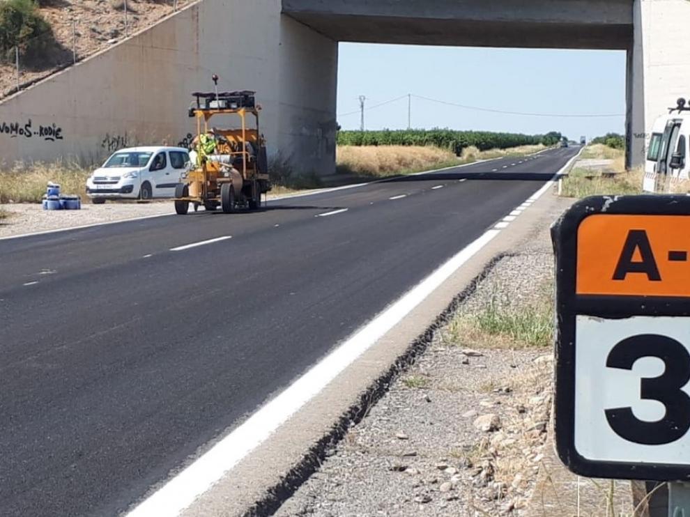 Carretera entre Ricla y Fuendejalón.