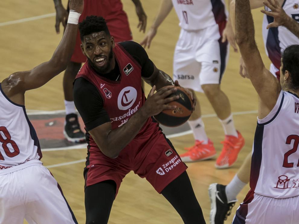 Jason Thompson, en el partido del pasado domingo ante el Manresa.