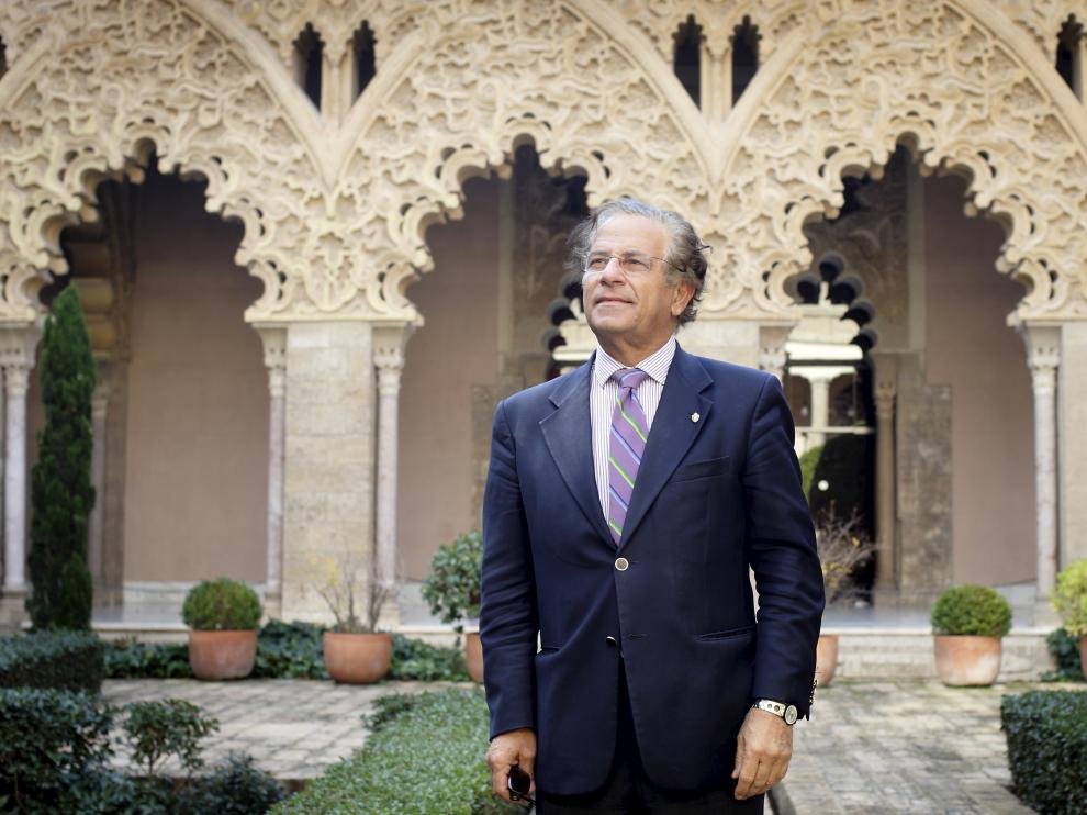 Bichara Khader, profesor experto en el mundo árabe de la Universidad Católica de Lovaina en una visita a Zaragoza.