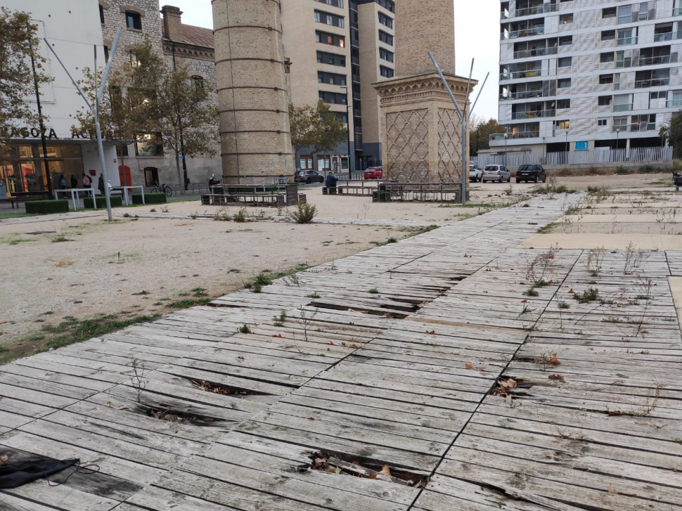 El estado de la plaza de la Azucarera.