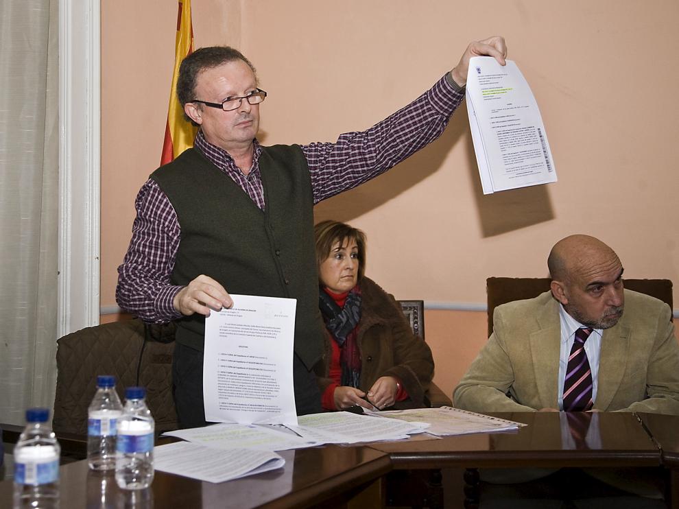 José María Castejón, durante la moción de censura de 2012.