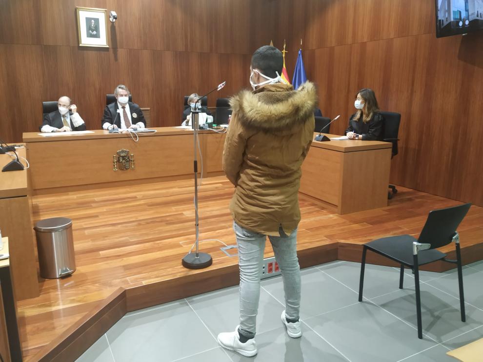 Antonio F. J., este martes en la Audiencia de Zaragoza.