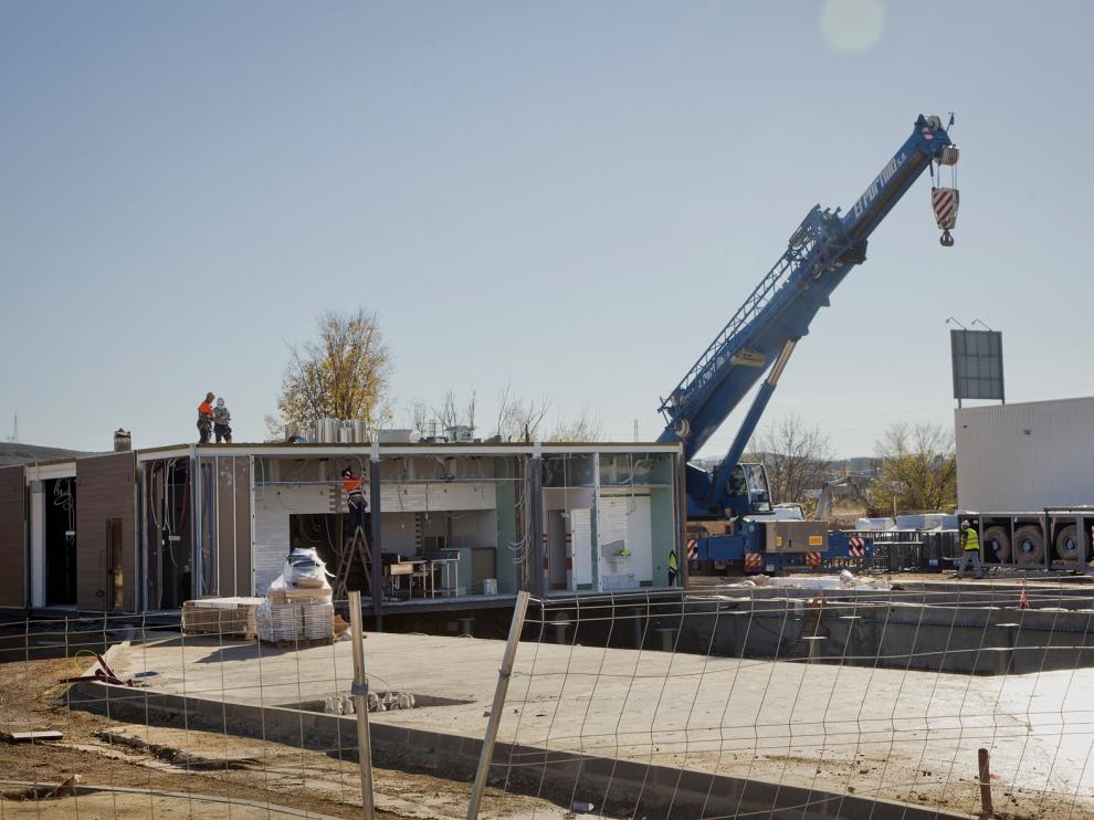 Inicio de la construcción del restaurante Burger King en Calatayud