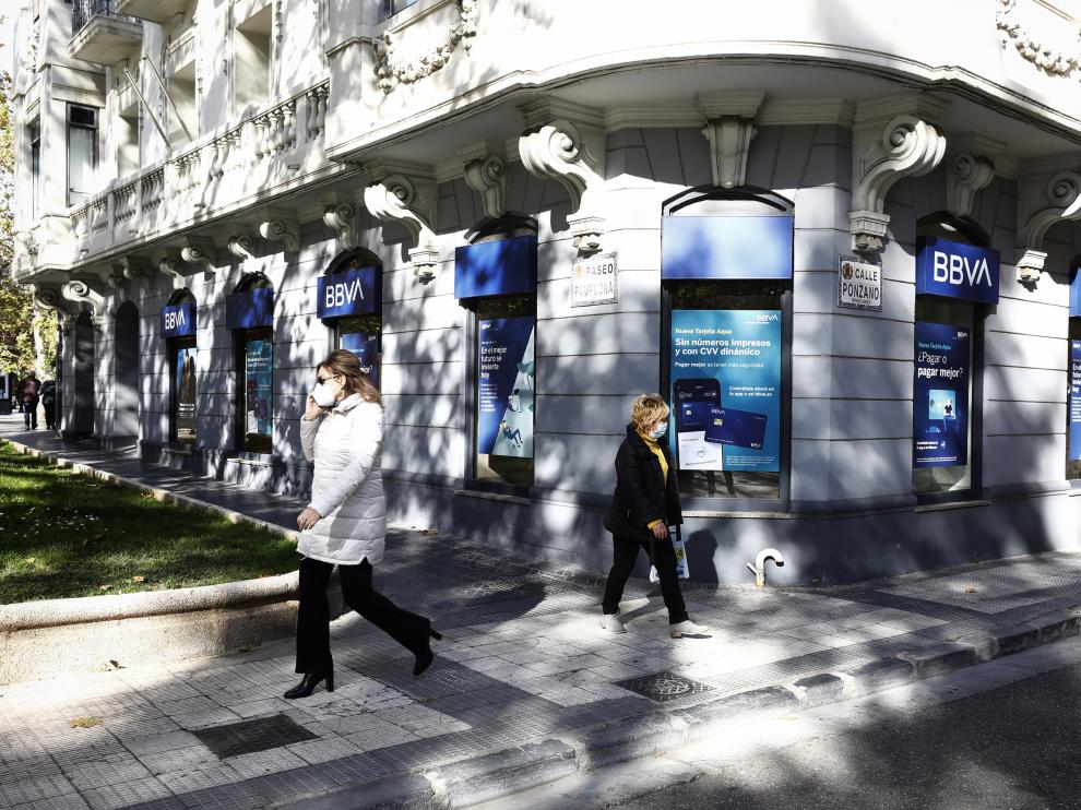 Oficina de BBVA en Zaragoza.