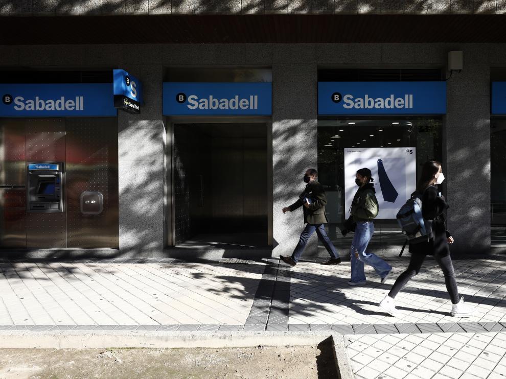 Sucursal del Banco Sabadell en Zaragoza.