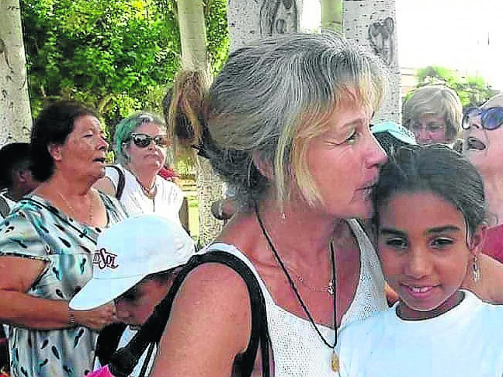Pilar Guzmán con Mahyuba en el verano de 2018.
