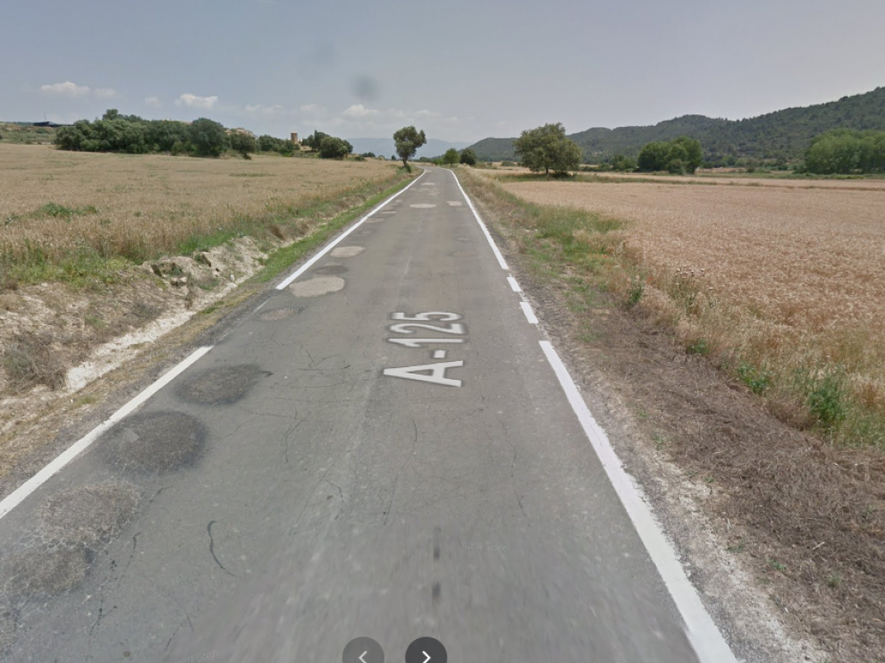 A-125, entre Biscarrués y Ayerbe