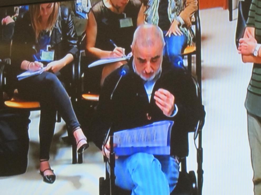 Alfonso Basterra durante el juicio