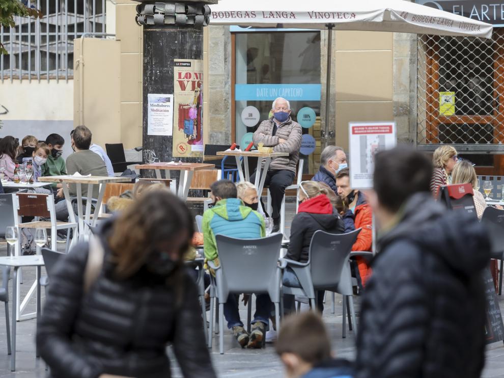 Turistas en Jaca durante el puente del Pilar.