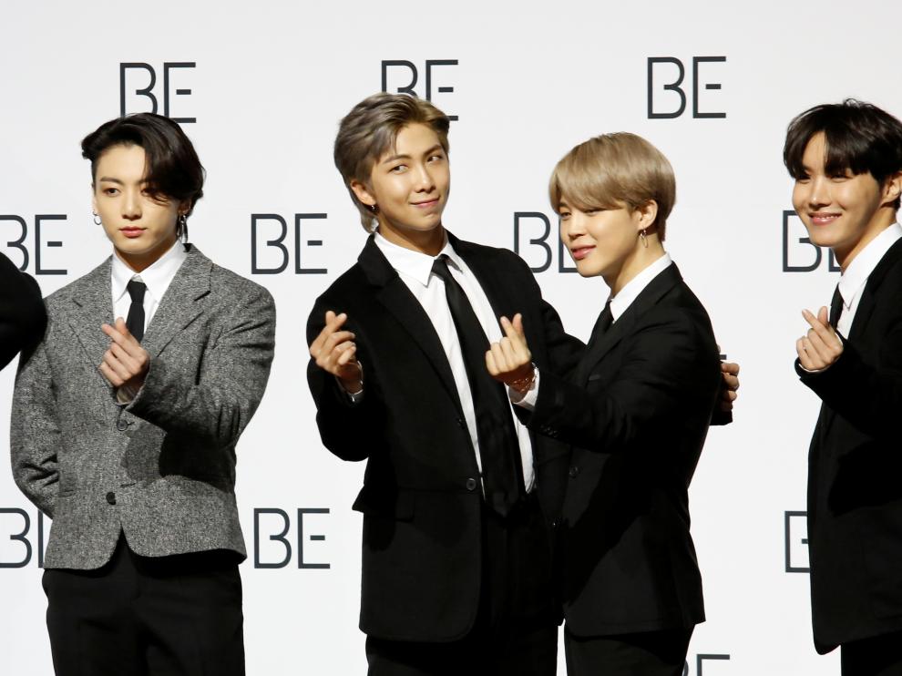 Miembros del grupo coreano BTS