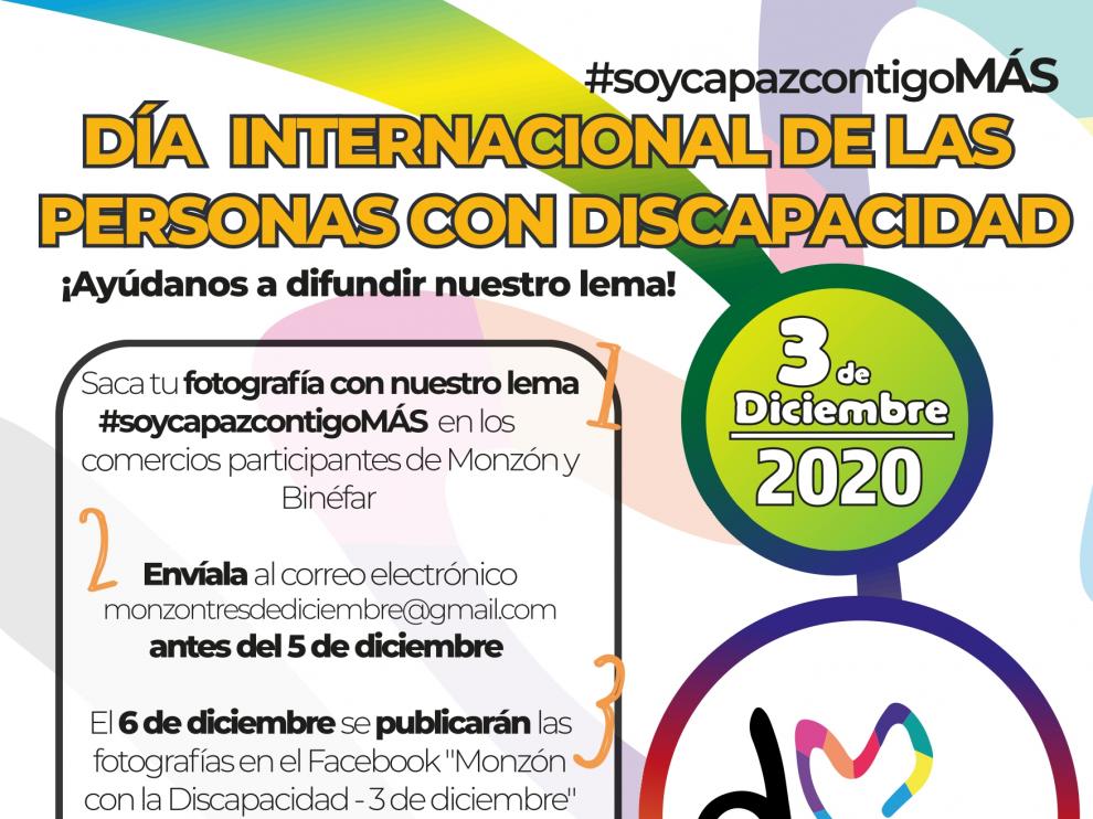 Cartel Monzón con la Discapacidad de 3 diciembre 2020
