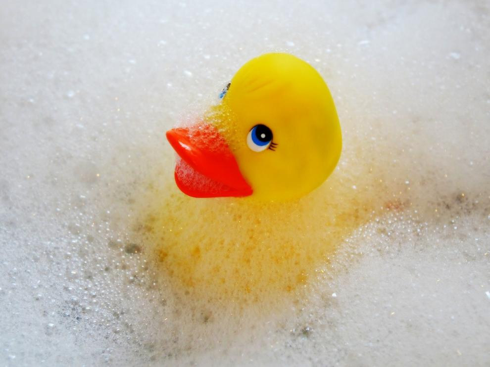baño niño, patito, bañera