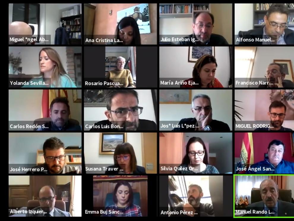 El pleno de la Diputación de Teruel se celebró de forma telemática.