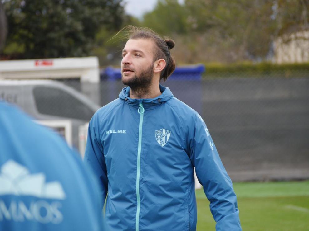Gastón Silva, durante la sesión de trabajo de este jueves en el Pirámide.