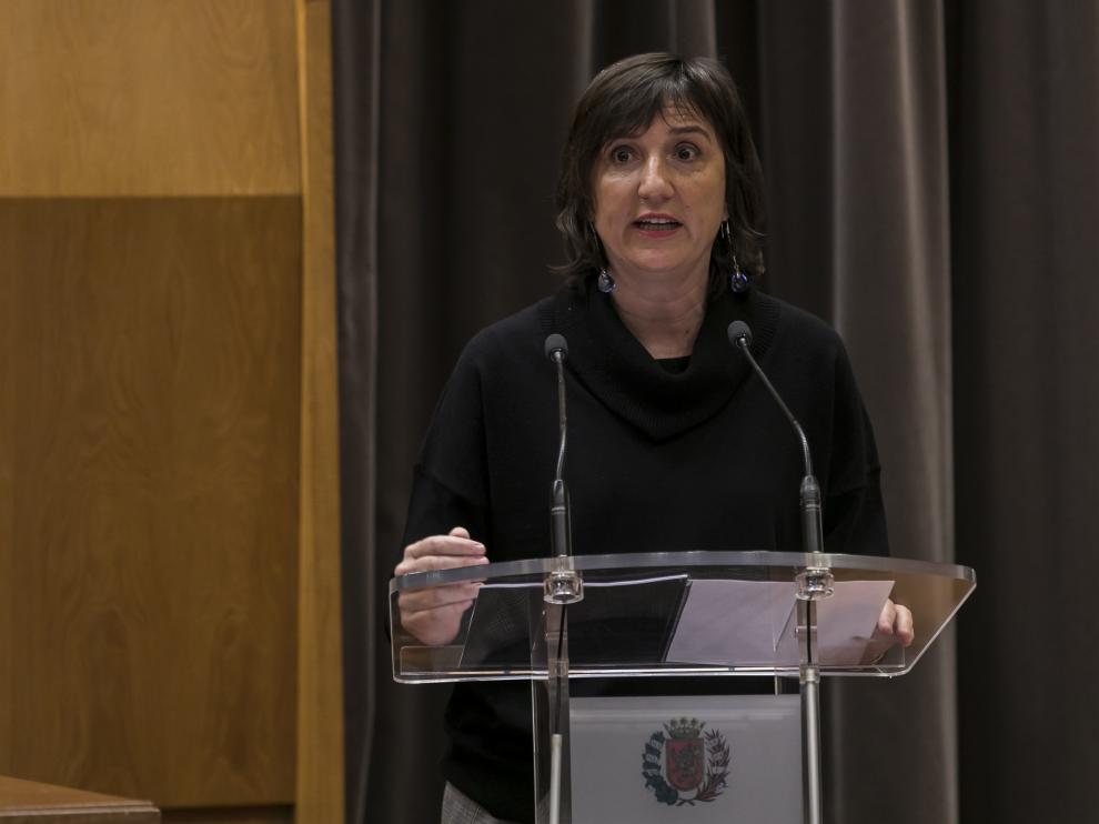 Lola Ranera (PSOE), durante el debate del estado de la ciudad