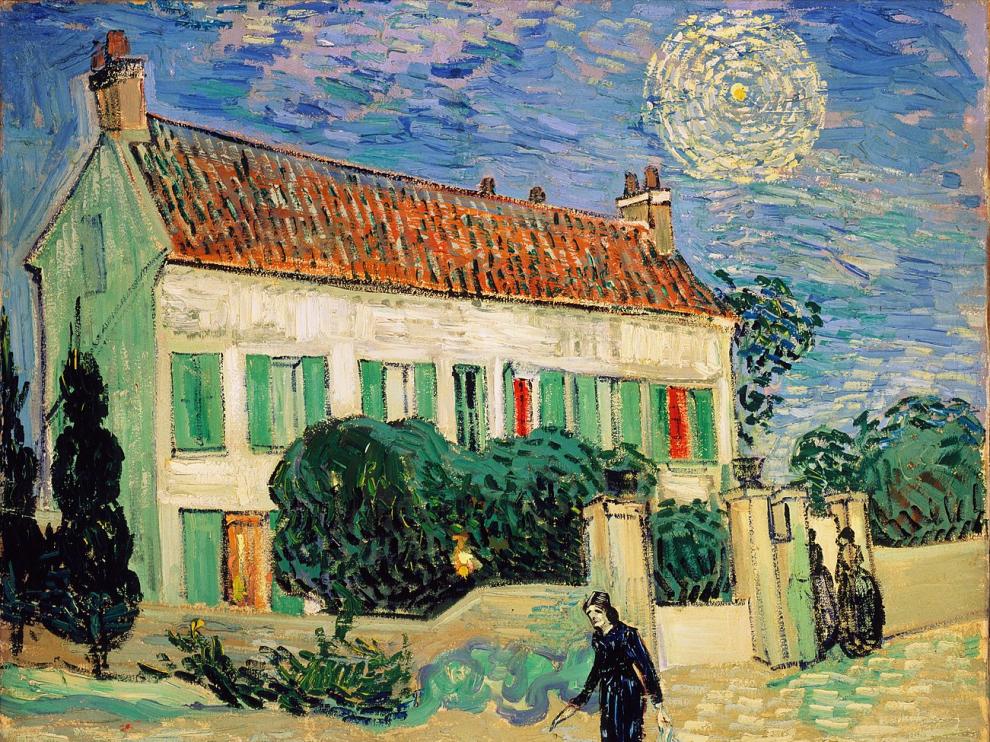Van Gogh pintó ‘Casa blanca en la noche’ a las 19.00 del 16 de junio de 1890.