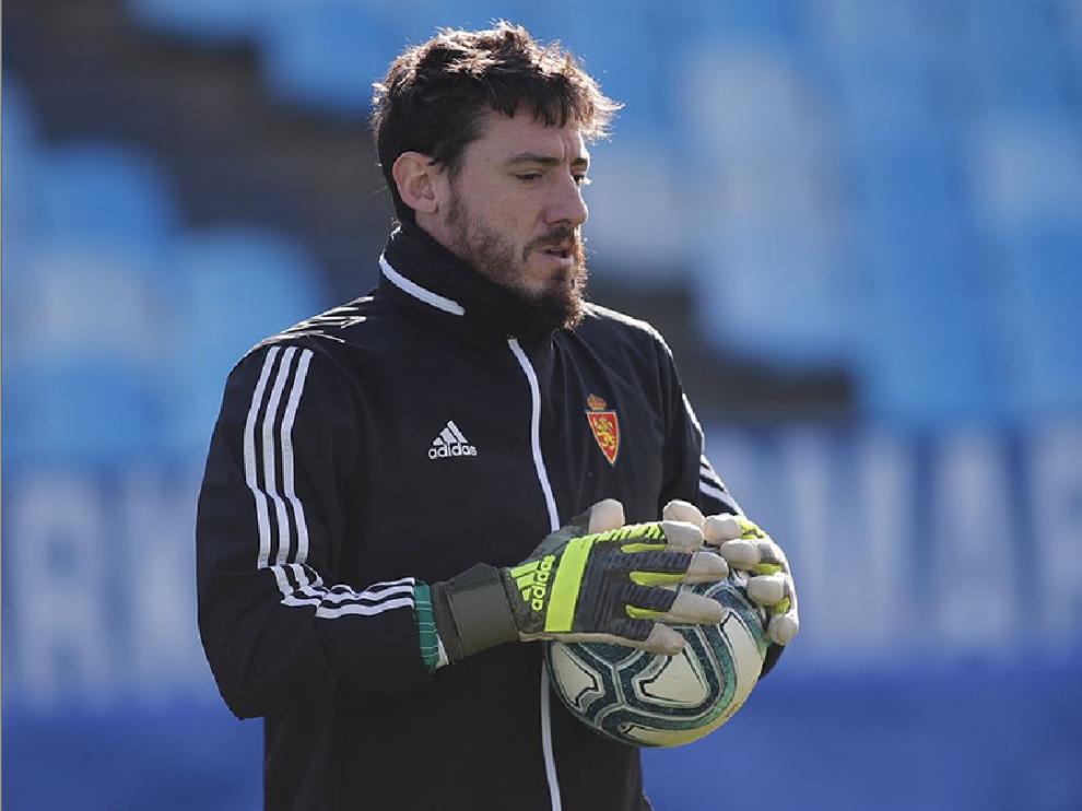 Cristian Álvarez, en pleno entrenamiento.