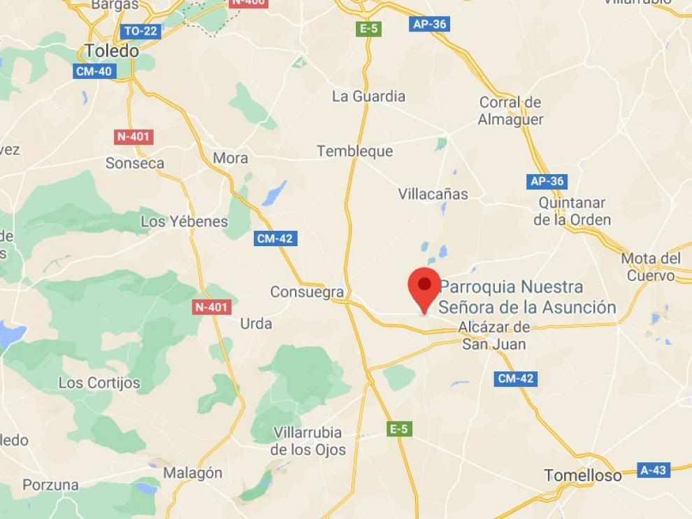 El incendio ha tenido lugar de madrugada en la localidad de Villafranca de los Conejos, en Toledo.