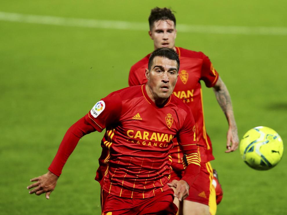 Alberto Zapater, durante el partido del pasado miércoles en Castellón.