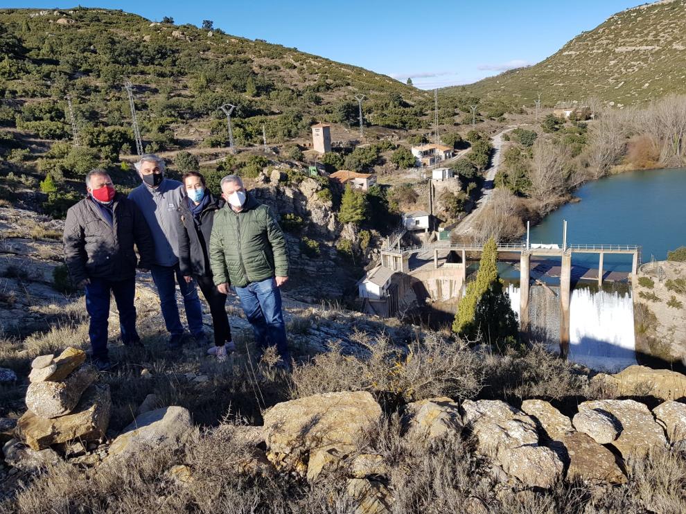 Herminio Sancho, durante su visita a la presa de Los Toranes.
