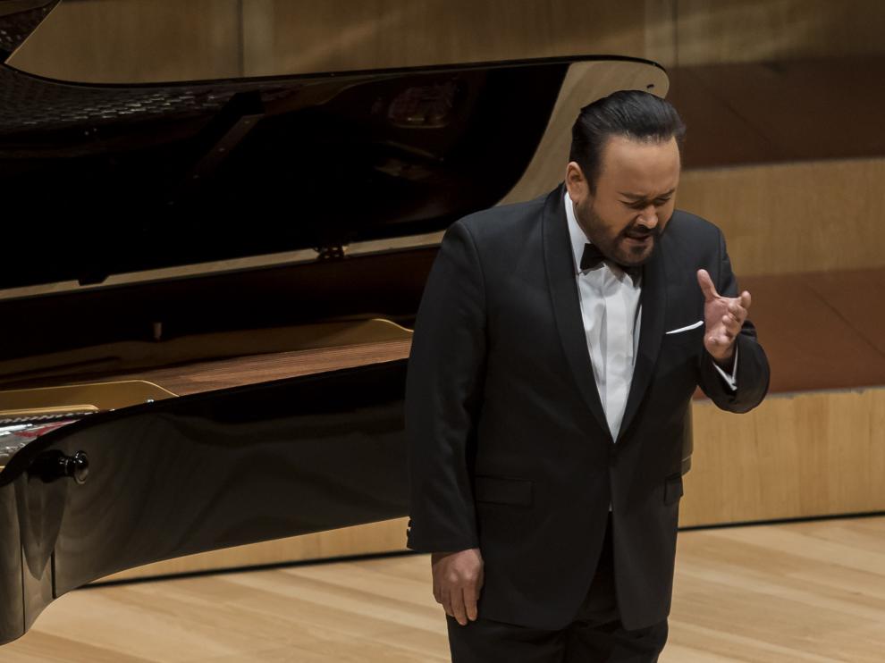 Javier Camarena, durante el recital que ofreció en Zaragoza en enero de 2019