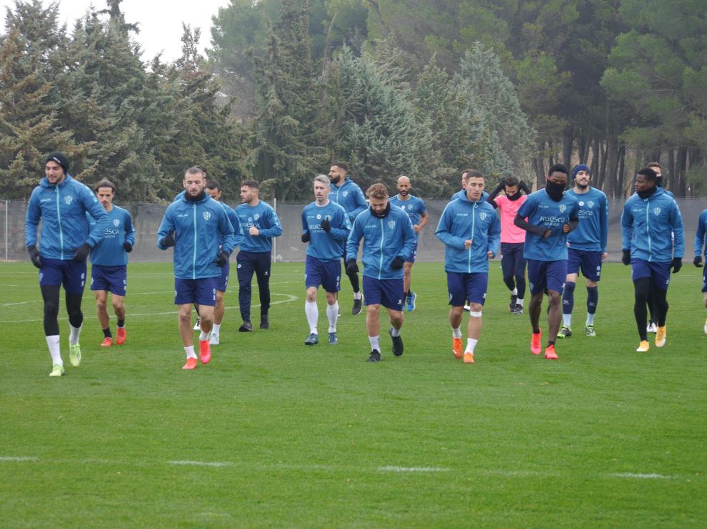 La SD Huesca regreso este sábado a los entrenamientos tras la derrota con el Athletic.