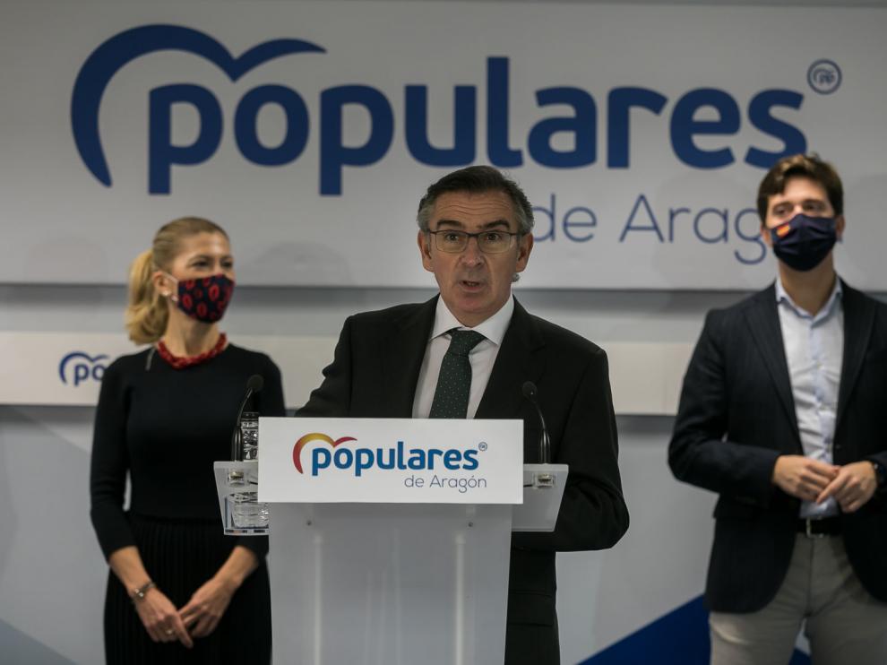 El líder del PP aragonés, Luis María Beamonte, ha hecho este lunes balance de la gestión de la pandemia