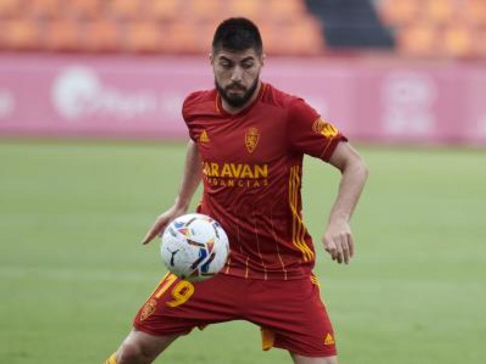 El jugador Giorgi Papunashvili, en el Real Zaragoza.