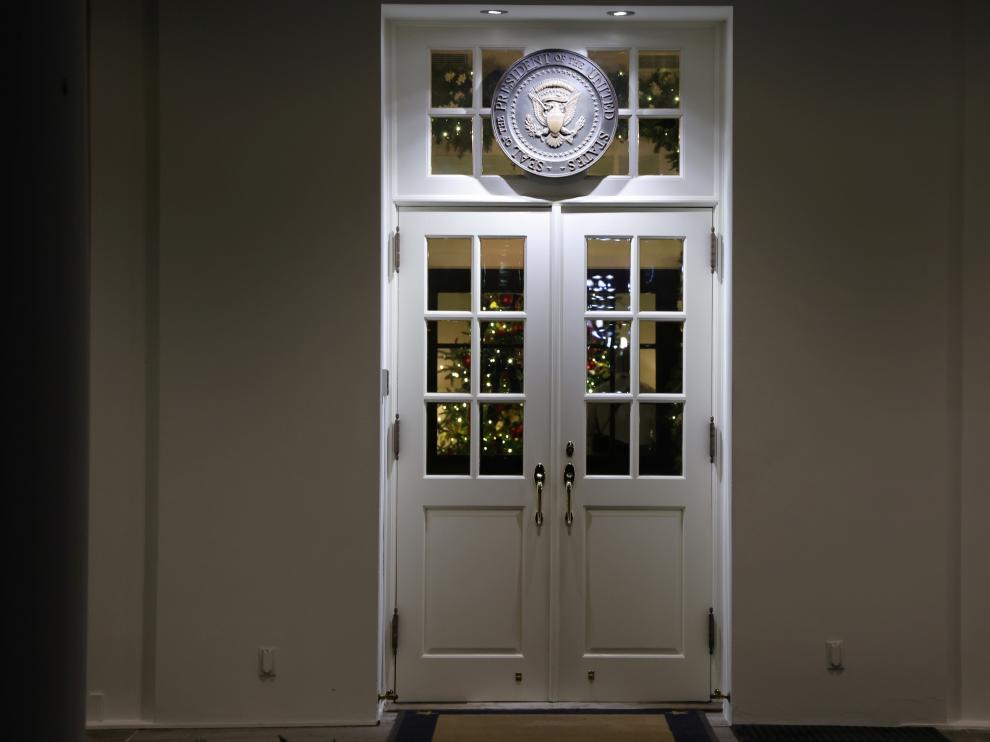 Imagen de una de las puertas de la Casa Blanca
