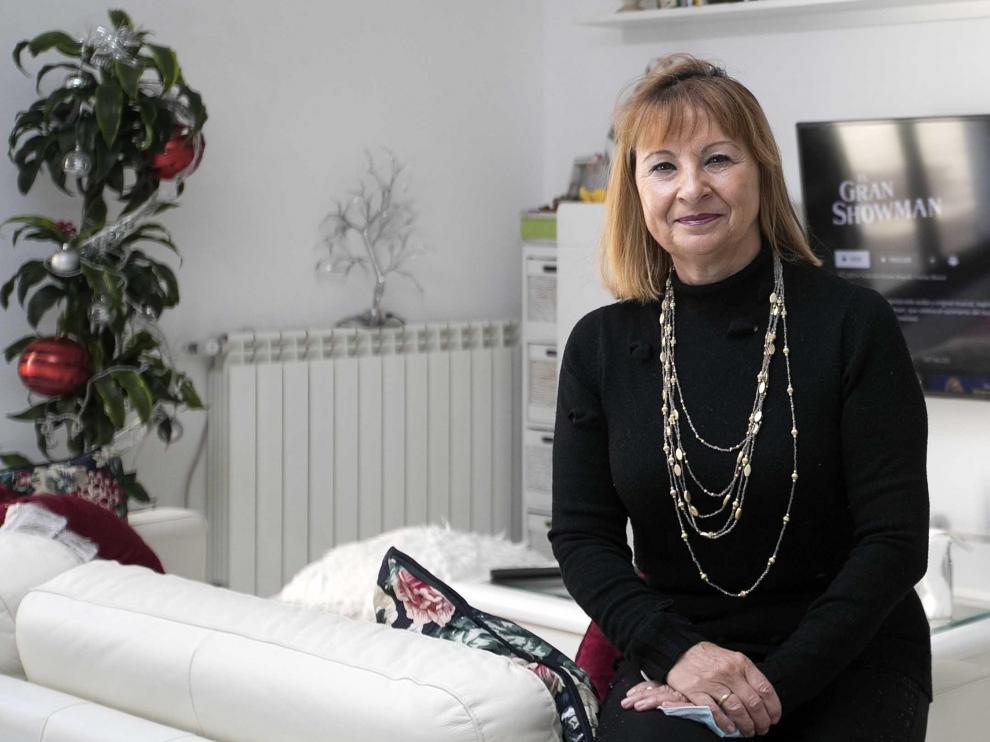 La presidenta del Colegio Oficial de Enfermería de Zaragoza, Teresa Tolosana, ayer