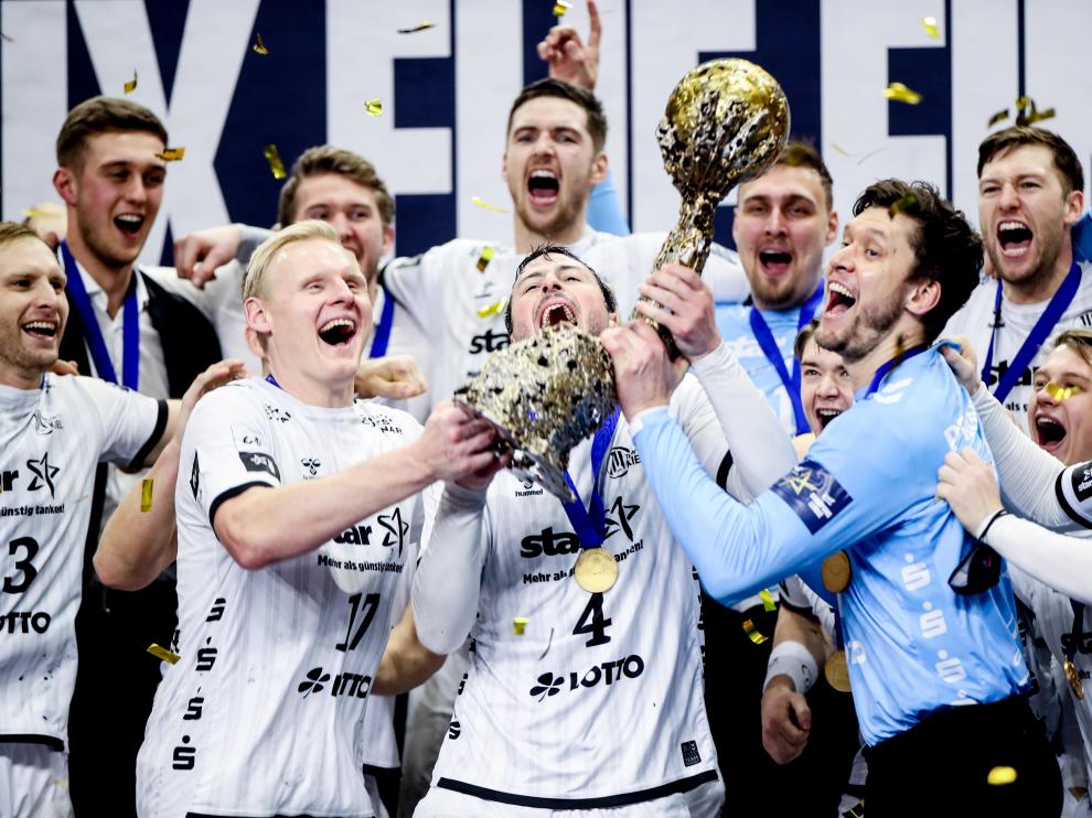 Final de la Liga de Campeones de balonmano entre el Kiel, campeón del torneo, y el FC Barcelona