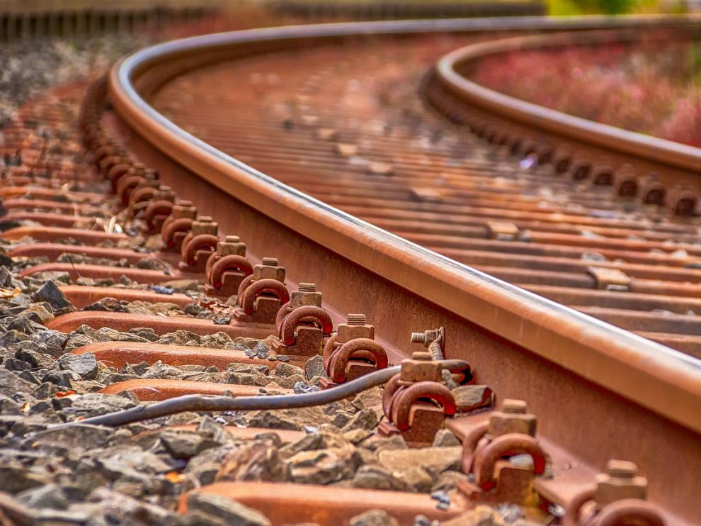 Foto de archivo de una vía de tren