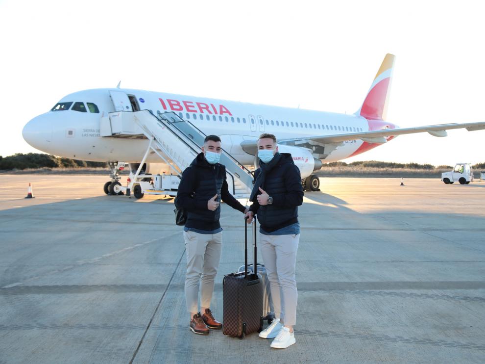 Borja García y Ontiveros, antes de partir rumbo a Vigo.