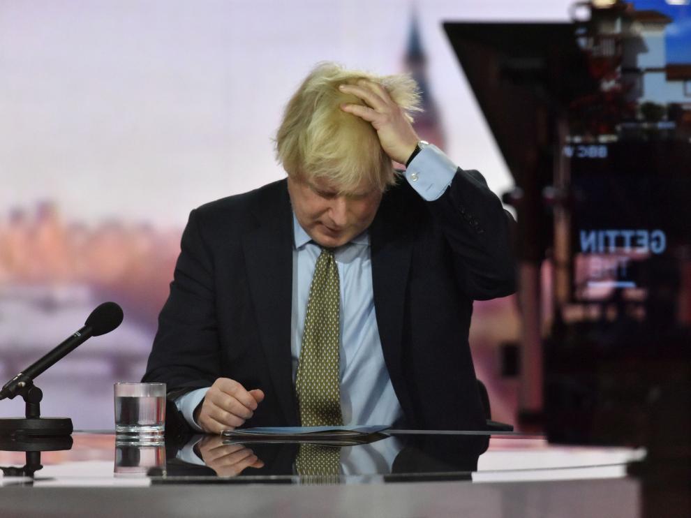 Boris Johnson, durante una entrevista en la BBC