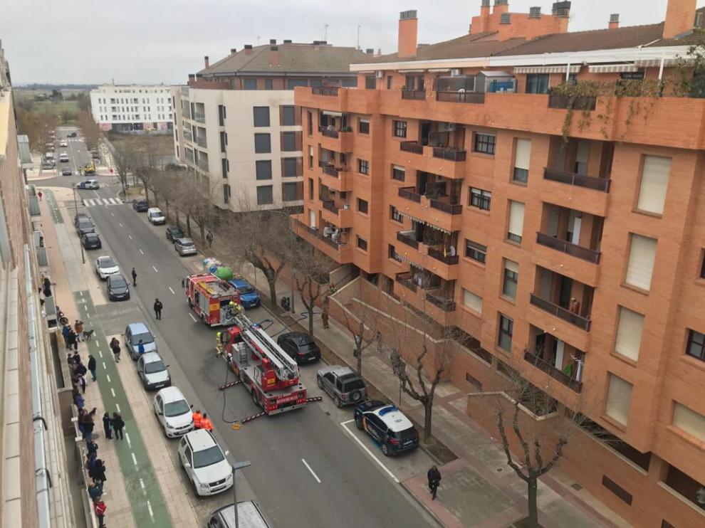El incendio se ha producido en la calle Doña Sancha.