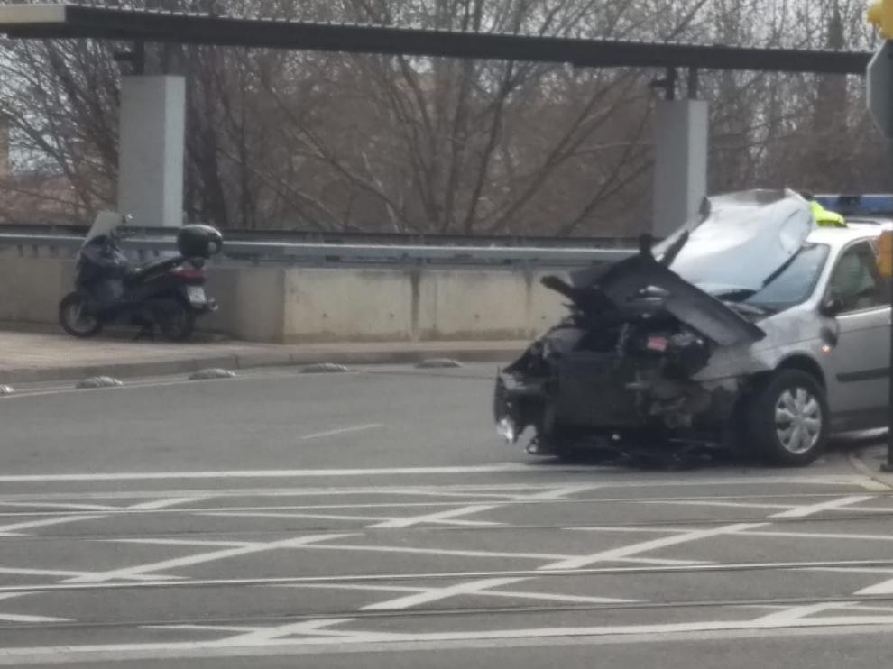 Colisión con el tranvía en Zaragoza