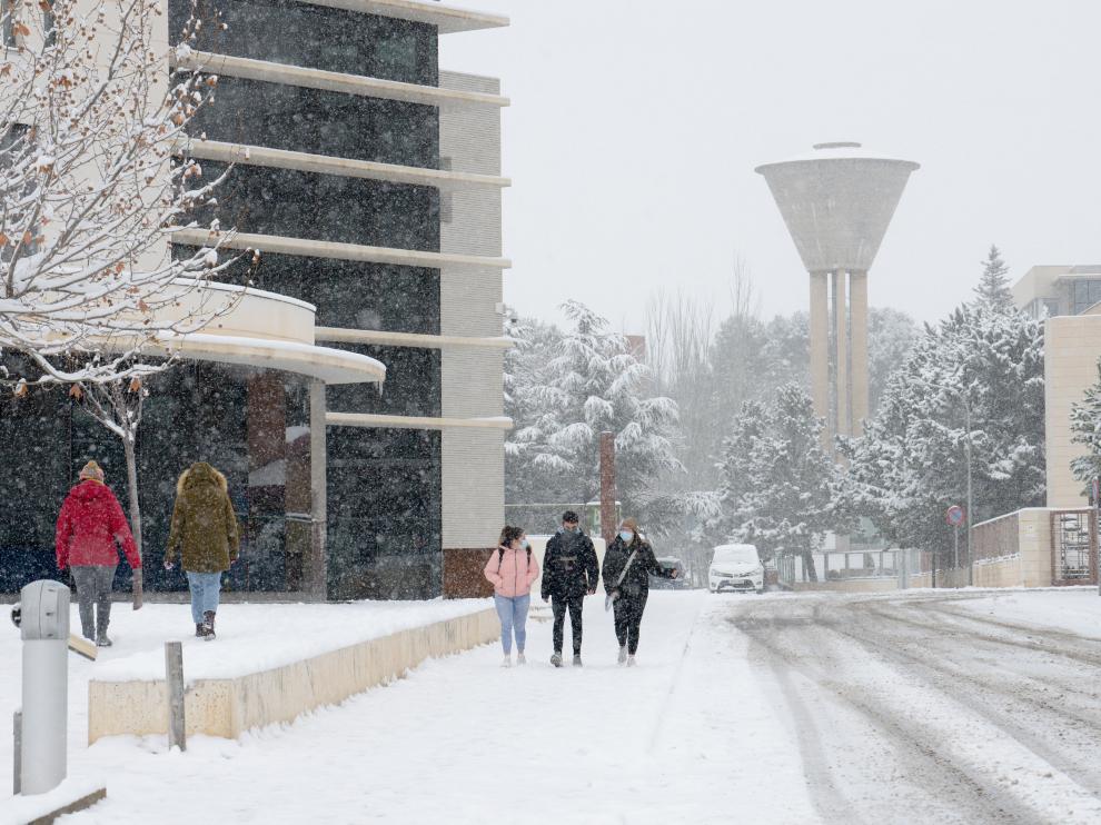 La nieve de Filomena tiñe de blanco la provincia de Teruel