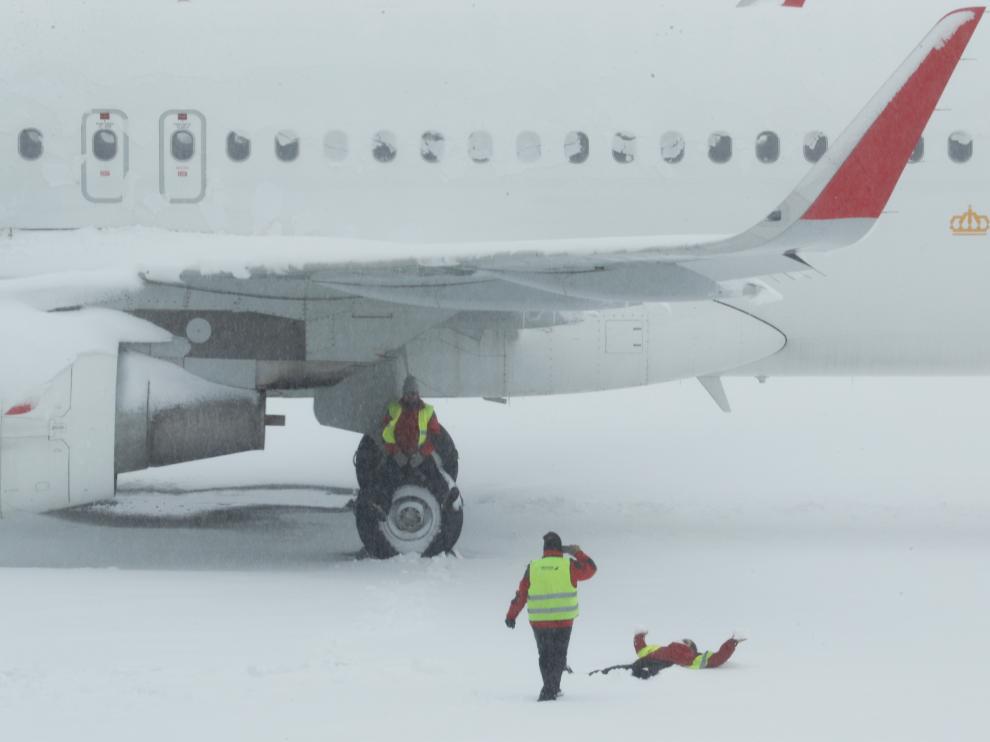 Heavy snowfall in Madrid