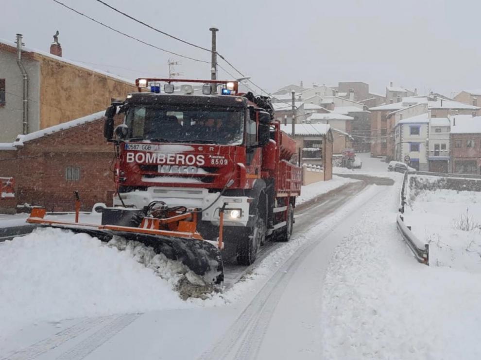 Operativo especial de la DPZ tras la nevada.