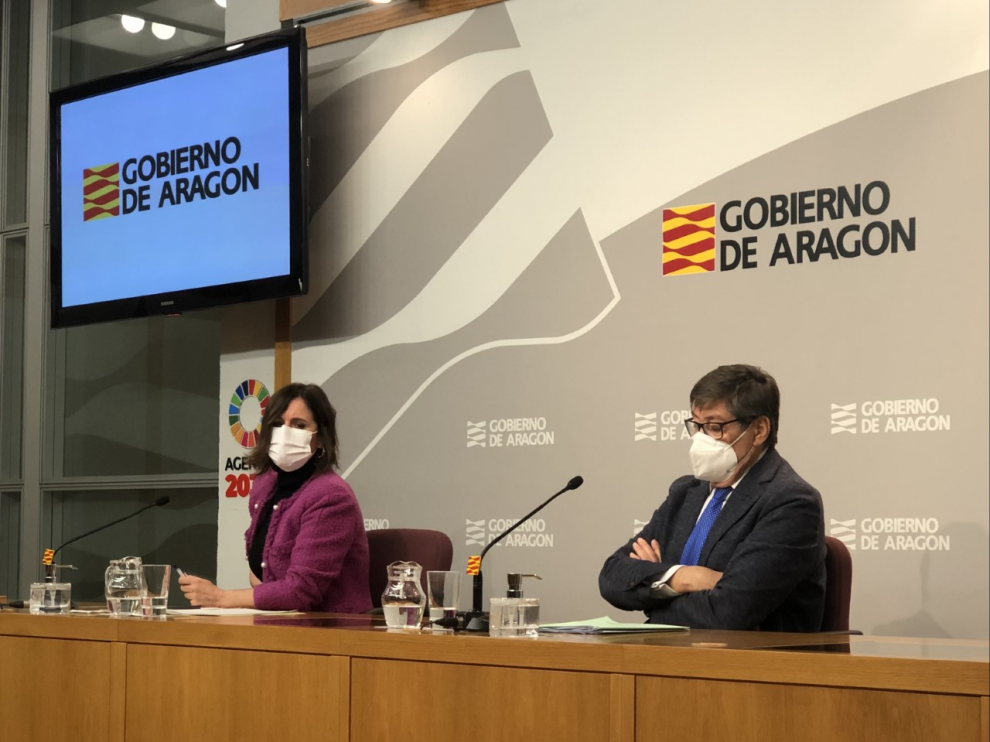 Aliaga, en la rueda de prensa de este martes.