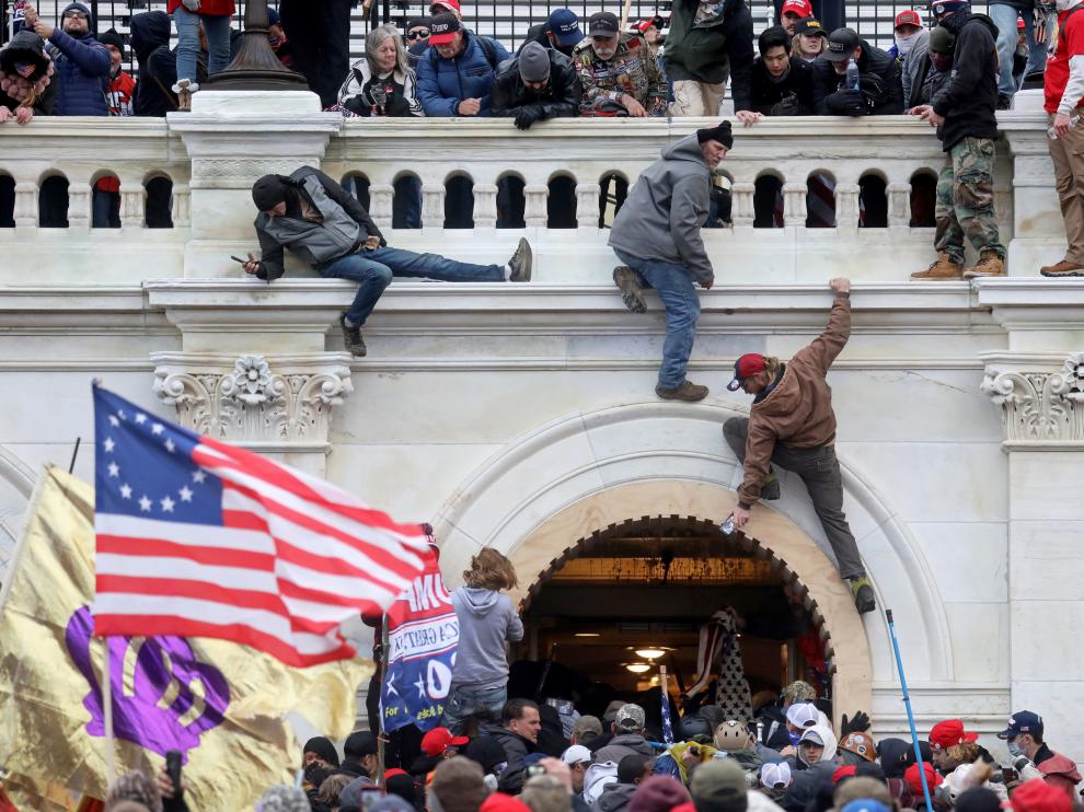 The U.S. Capitol Building is stormed by a pro-Trump mob on January 6, 2021