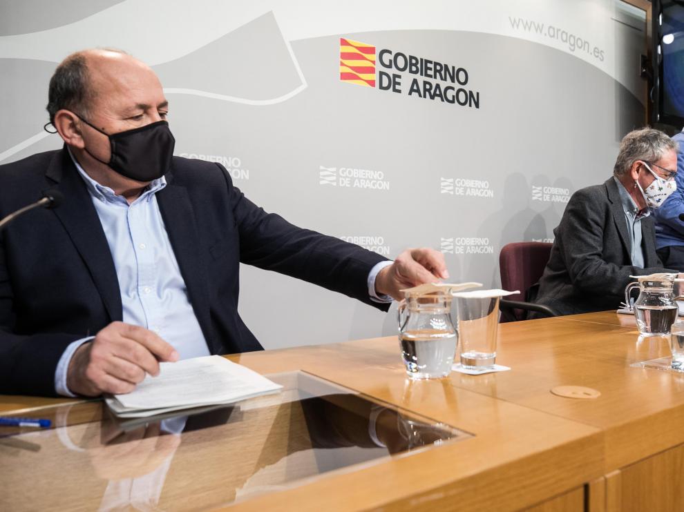 Rueda de prensa del Gobierno de Aragón sobre la vacunación covid